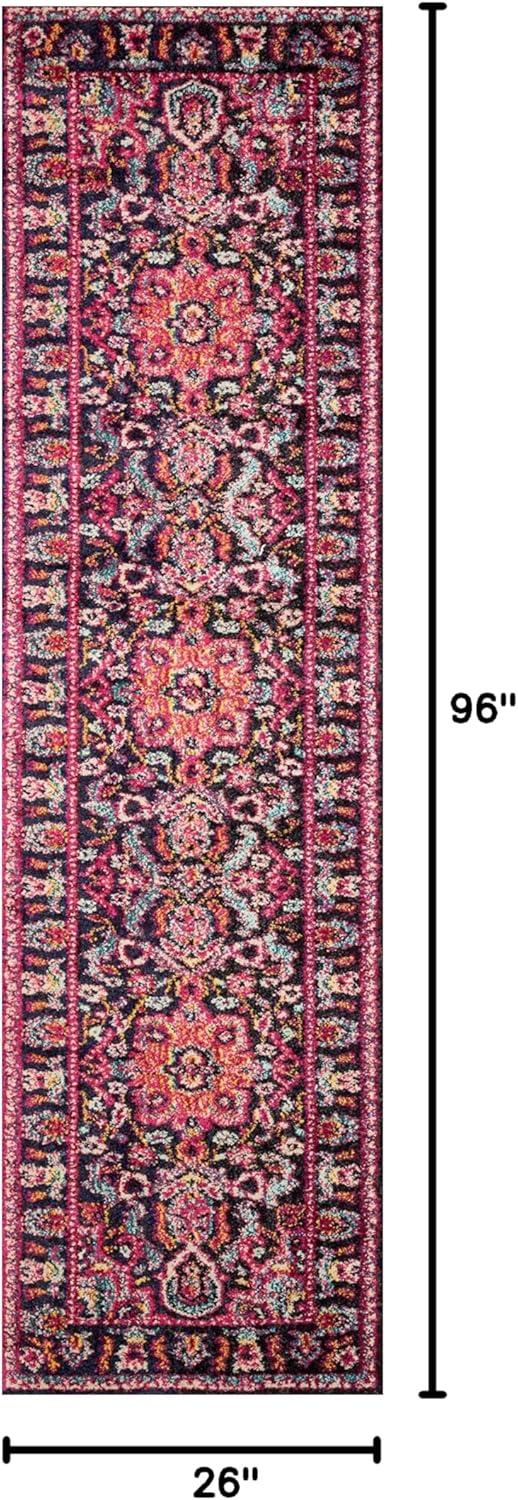 image:imageLoloi Nadia Collection NN02 IvoryPink 100 x 140 Area RugMidnight Pink