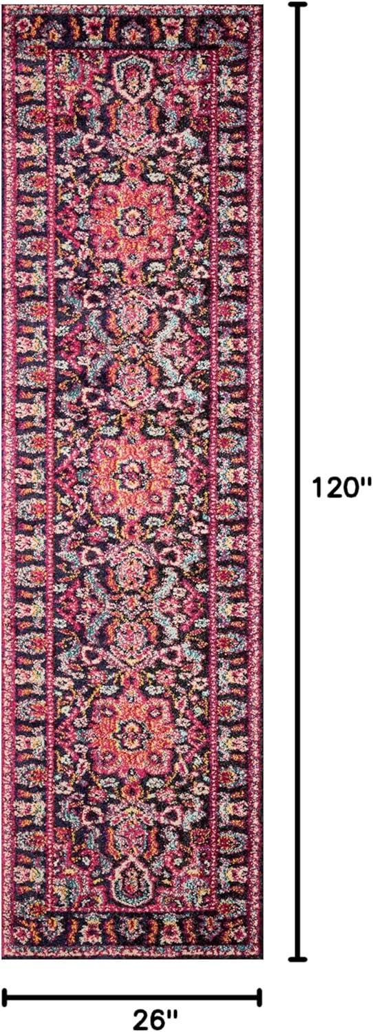 image:imageLoloi Nadia Collection NN02 IvoryPink 100 x 140 Area RugMidnight Pink
