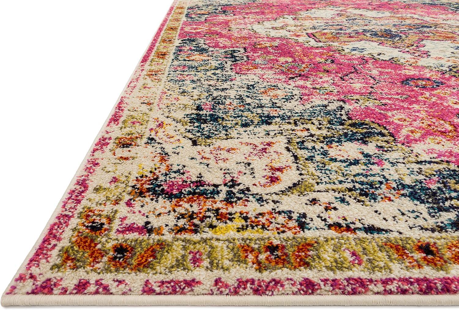 image:imageLoloi Nadia Collection NN02 IvoryPink 100 x 140 Area RugPink Midnight