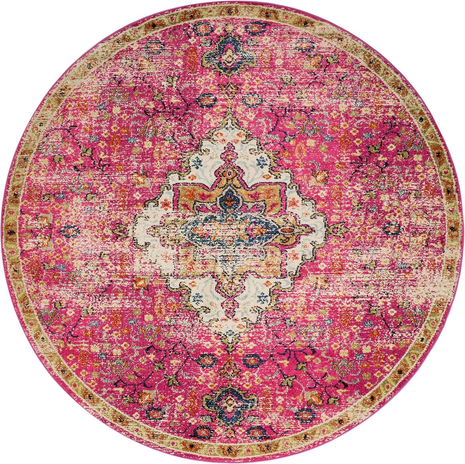 image:imageLoloi Nadia Collection NN02 IvoryPink 100 x 140 Area RugPink Midnight