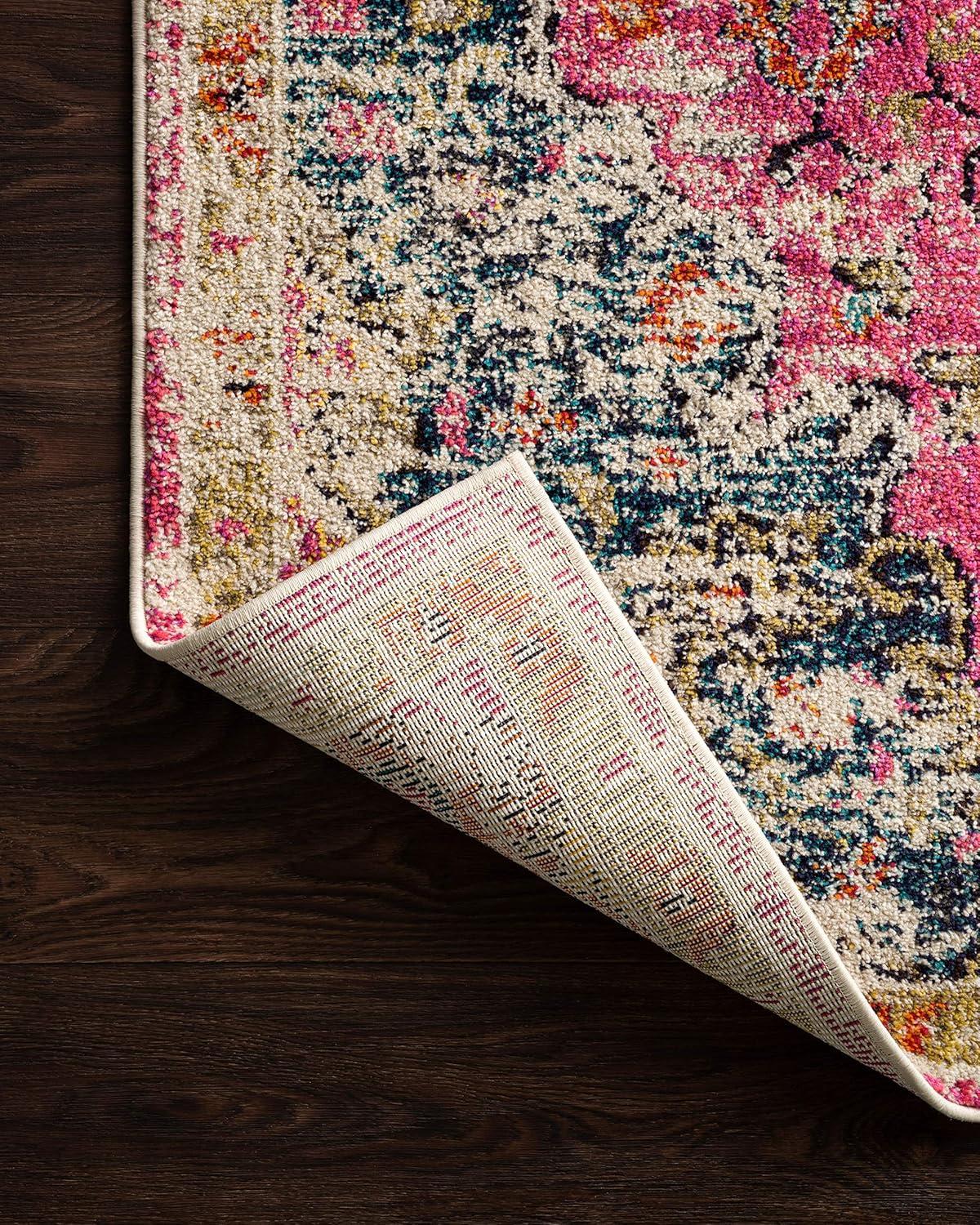 image:imageLoloi Nadia Collection NN02 IvoryPink 100 x 140 Area RugPink Midnight