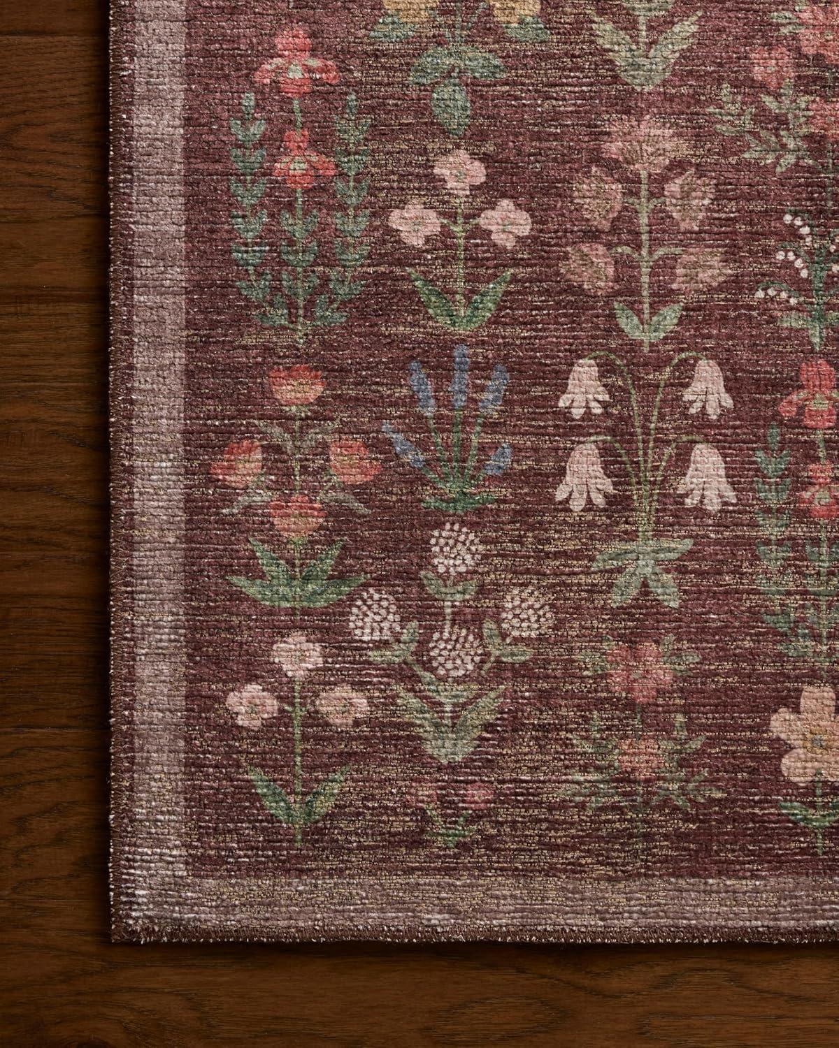 image:imageLoloi Rifle Paper Co Edinburgh Collection EDN03 MerlotMulti 26 x 76 Runner Rug