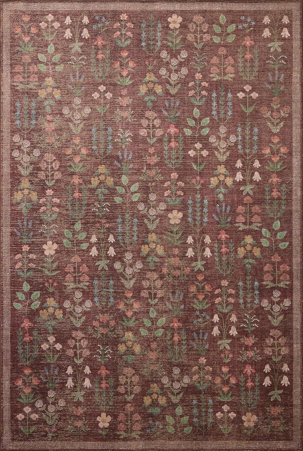 image:imageLoloi Rifle Paper Co Edinburgh Collection EDN03 MerlotMulti 26 x 76 Runner Rug