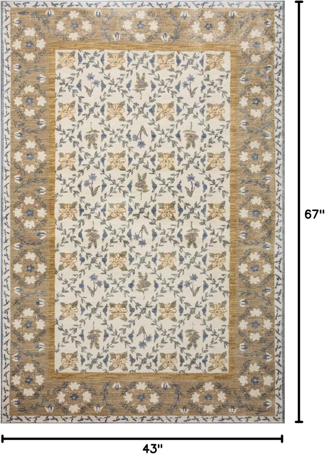 image:imageLoloi Rifle Paper Co Fiore SlateSage 27 x 4 Accent RugGold