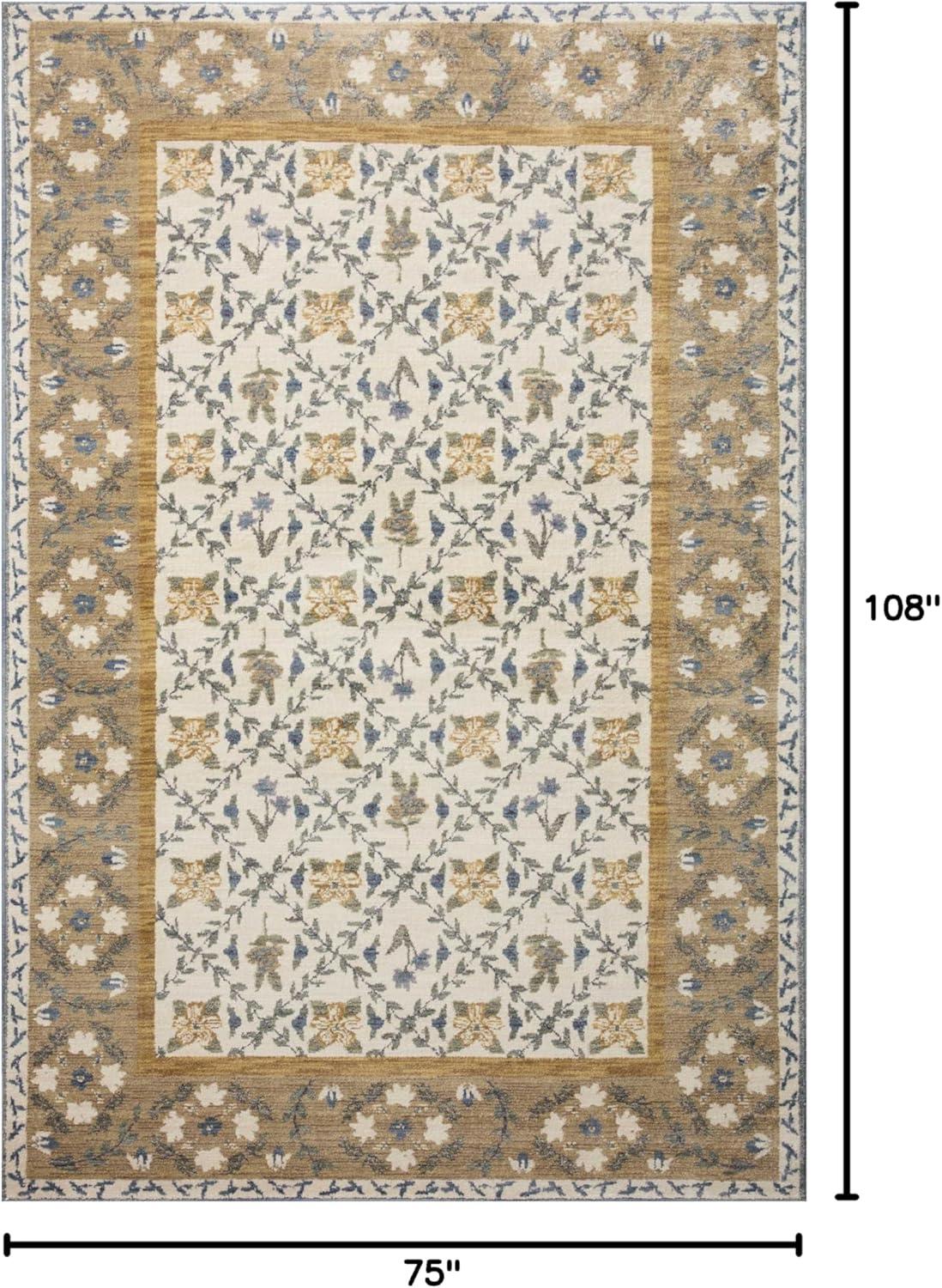 image:imageLoloi Rifle Paper Co Fiore SlateSage 27 x 4 Accent RugGold
