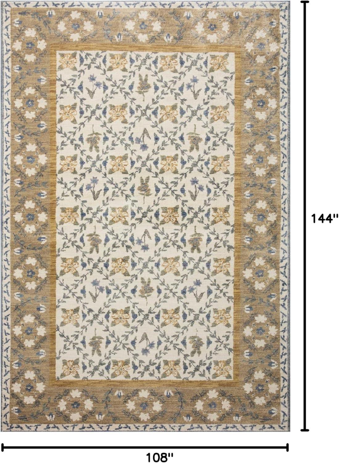 image:imageLoloi Rifle Paper Co Fiore SlateSage 27 x 4 Accent RugGold