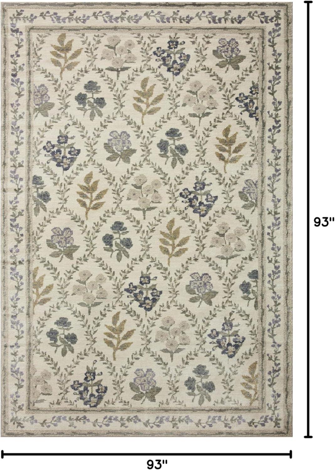 image:imageLoloi Rifle Paper Co Fiore SlateSage 27 x 4 Accent RugIvory