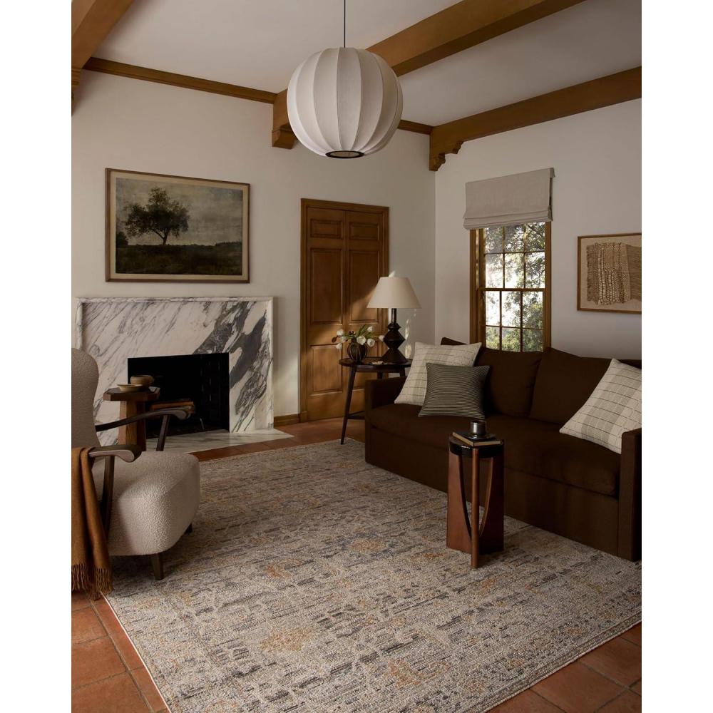 image:imageLoloi Milena Collection MLE08 IvorySand 40 x 60 Accent RugCharcoal Apricot