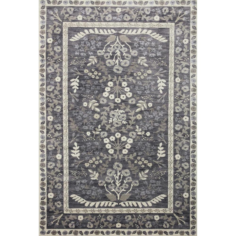 image:imageLoloi Rifle Paper Co Fiore SlateSage 27 x 4 Accent RugCharcoal White