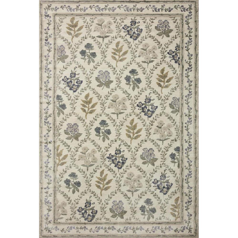 image:imageLoloi Rifle Paper Co Fiore SlateSage 27 x 4 Accent RugIvory