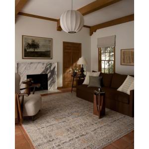 Loloi Milena Collection MLE-08 Ivory/Sand 4′-0″ x 6′-0″ Accent Rug(Charcoal / Apricot)