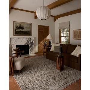 Loloi Milena Collection MLE-08 Ivory/Sand 4′-0″ x 6′-0″ Accent Rug(Linen / Midnight)