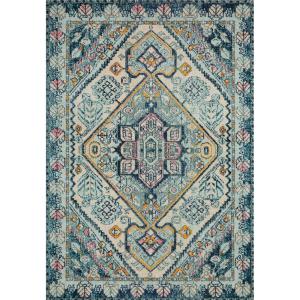 Loloi Nadia Collection NN-02 Ivory/Pink 10′-0″ x 14′-0″ Area Rug(Aqua / Navy)