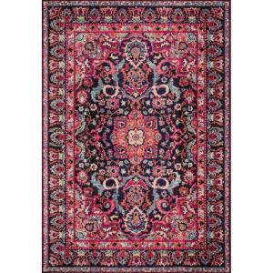 Loloi Nadia Collection NN-02 Ivory/Pink 10′-0″ x 14′-0″ Area Rug(Midnight / Pink)