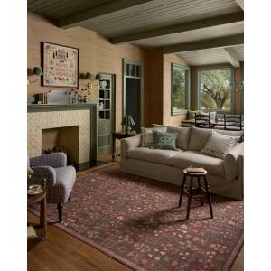 Loloi Rifle Paper Co. Edinburgh Collection EDN-03 Merlot/Multi 2′-6″ x 7′-6″ Runner Rug