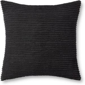 Loloi Jean Stoffer x Theodore Collection PJS0014 Black 22” x 22” Cover Only Pillow(Black)