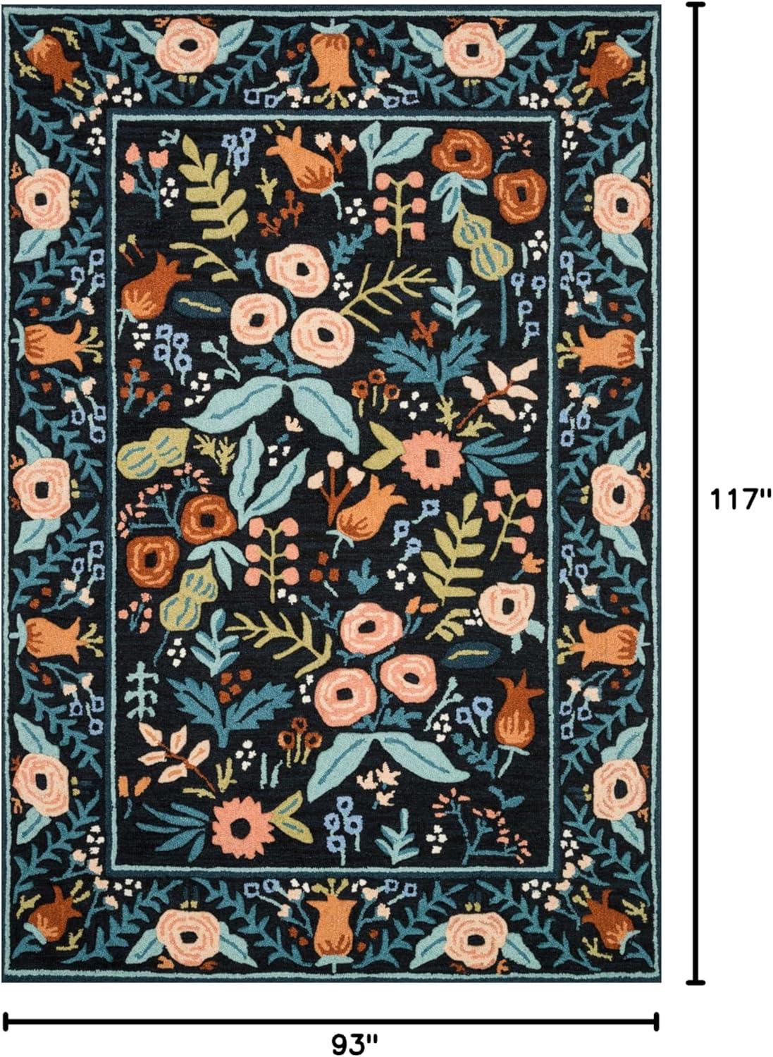image:imageLoloi Rifle Paper Co Les Fleurs BlushMulti 50 x 76 Area RugBlack