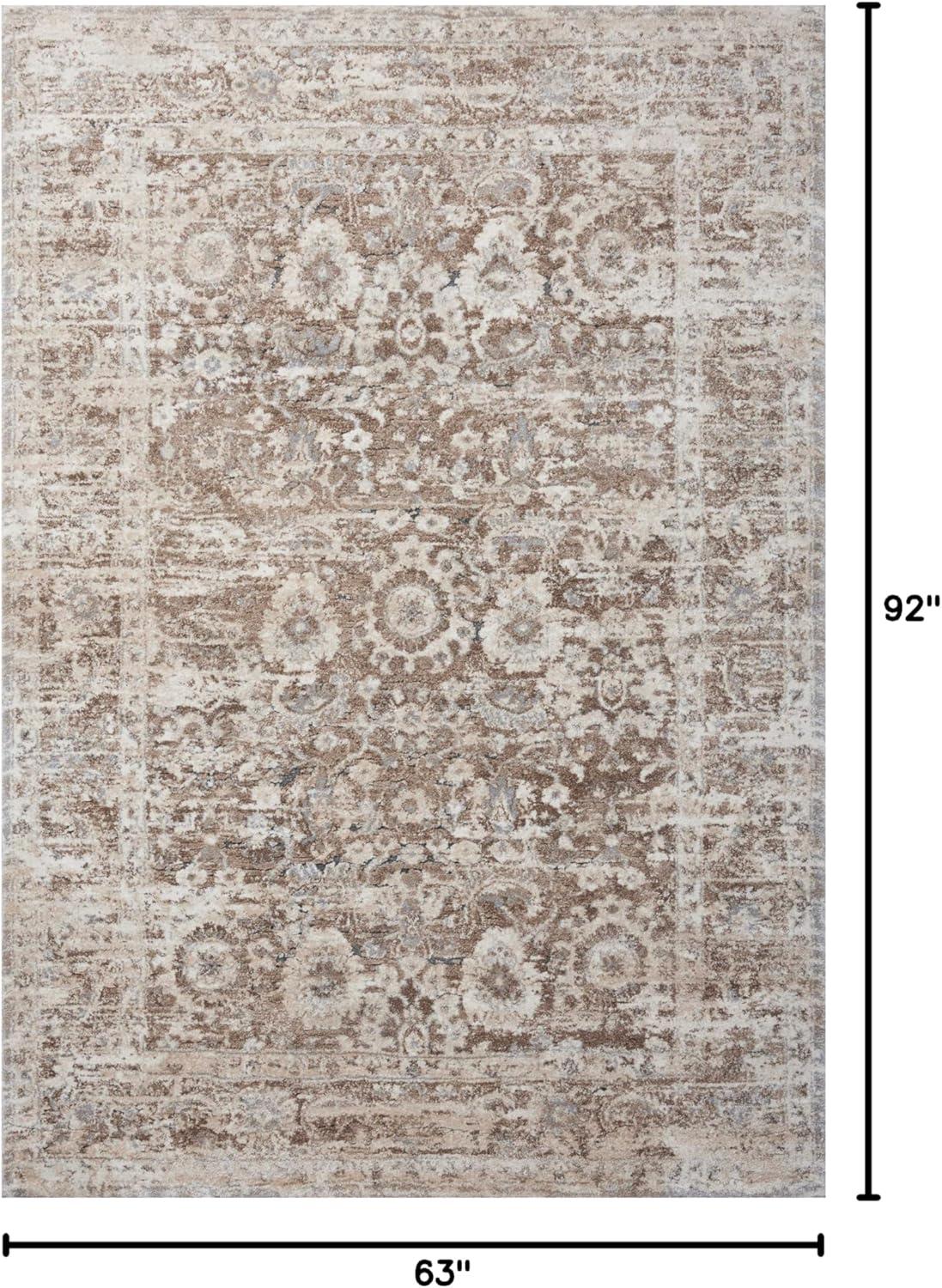 image:imageLoloi Theory 53 x 78 Area Rug in IvoryBlue Neutral Area Rug for Any Room HighTraffic Rug Easy Clean Soft Rug for Living Room Bedroom Dining Area Home OfficeBrownlight Brown