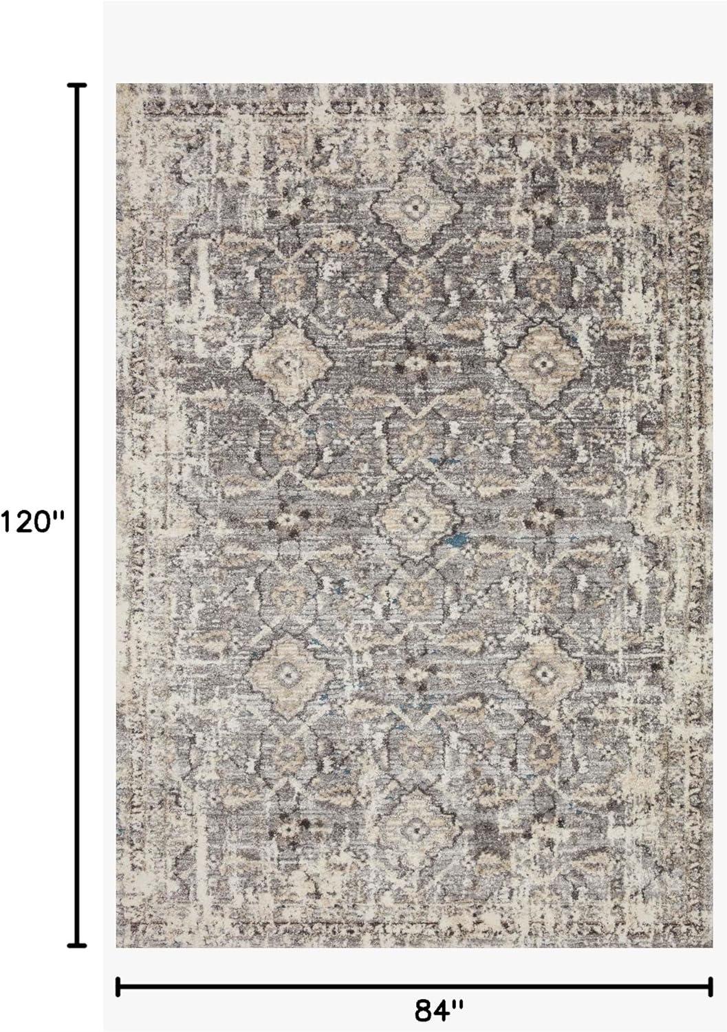 image:imageLoloi Theory 53 x 78 Area Rug in IvoryBlue Neutral Area Rug for Any Room HighTraffic Rug Easy Clean Soft Rug for Living Room Bedroom Dining Area Home OfficeNatural Grey