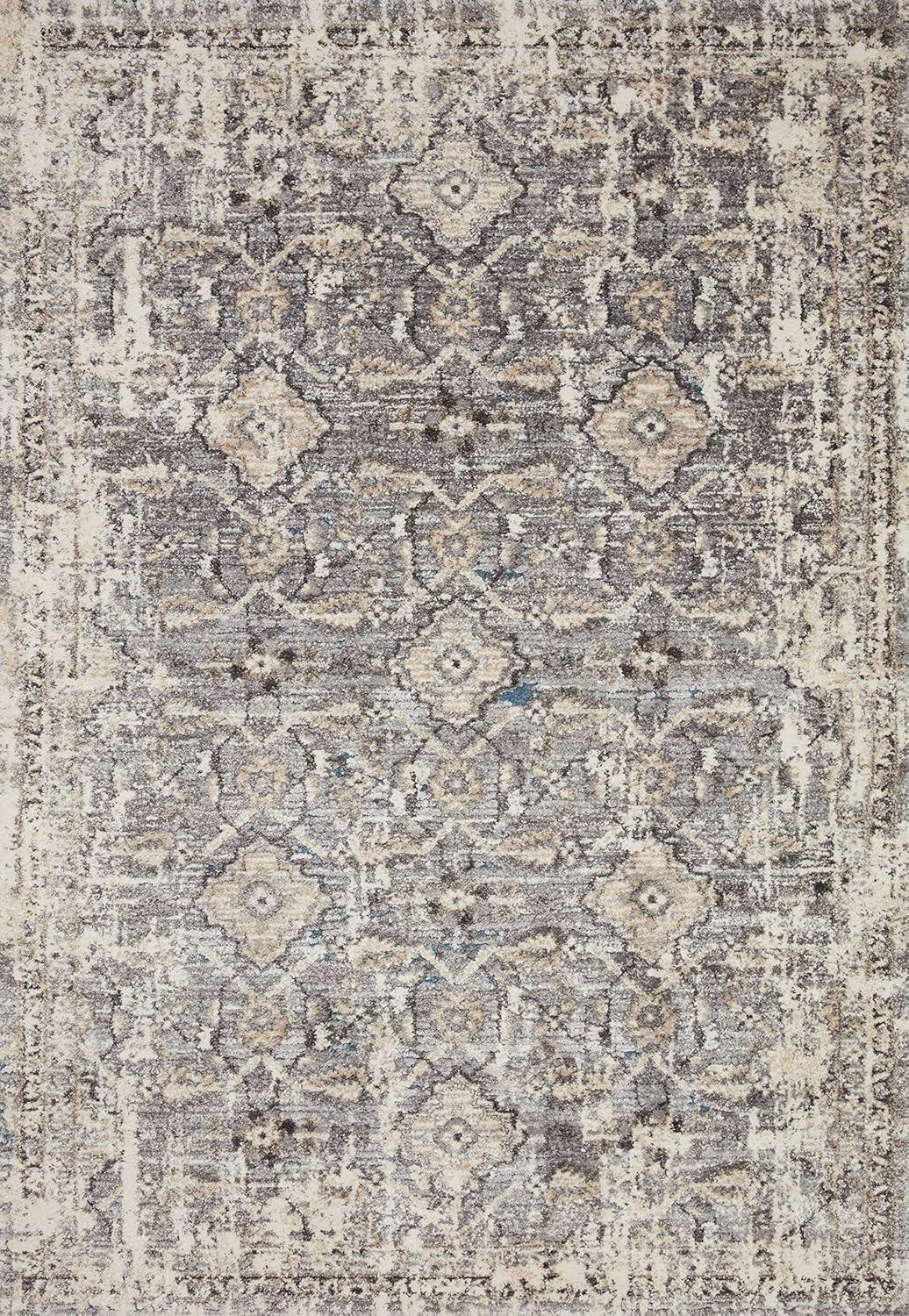 image:imageLoloi Theory 53 x 78 Area Rug in IvoryBlue Neutral Area Rug for Any Room HighTraffic Rug Easy Clean Soft Rug for Living Room Bedroom Dining Area Home OfficeLight Browngray