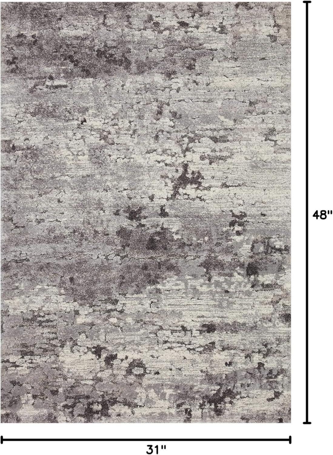 image:imageLoloi Theory 53 x 78 Area Rug in IvoryBlue Neutral Area Rug for Any Room HighTraffic Rug Easy Clean Soft Rug for Living Room Bedroom Dining Area Home OfficeDark Graygray