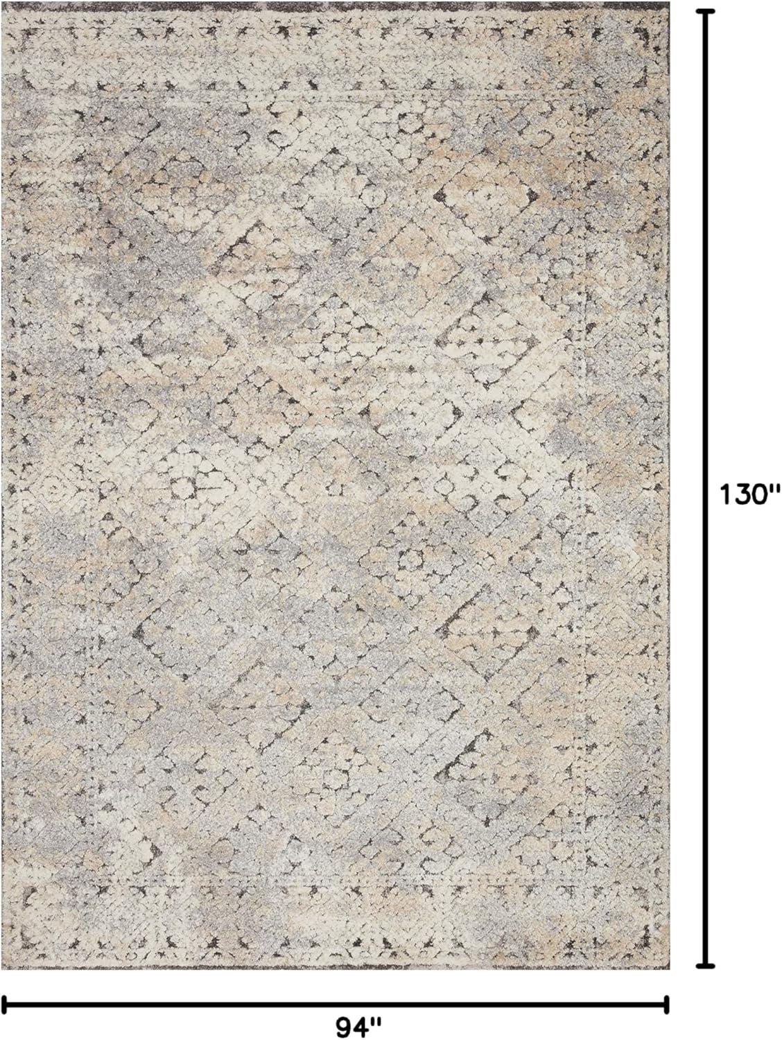 image:imageLoloi Theory 53 x 78 Area Rug in IvoryBlue Neutral Area Rug for Any Room HighTraffic Rug Easy Clean Soft Rug for Living Room Bedroom Dining Area Home OfficeGrey Sand