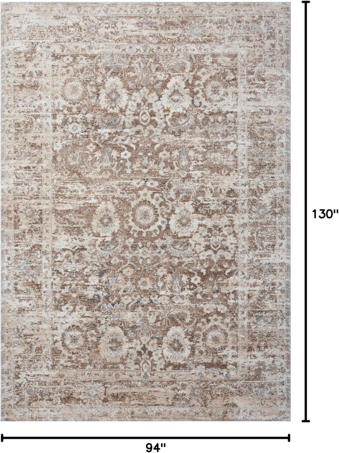 image:imageLoloi Theory 53 x 78 Area Rug in IvoryBlue Neutral Area Rug for Any Room HighTraffic Rug Easy Clean Soft Rug for Living Room Bedroom Dining Area Home OfficeBrownlight Brown