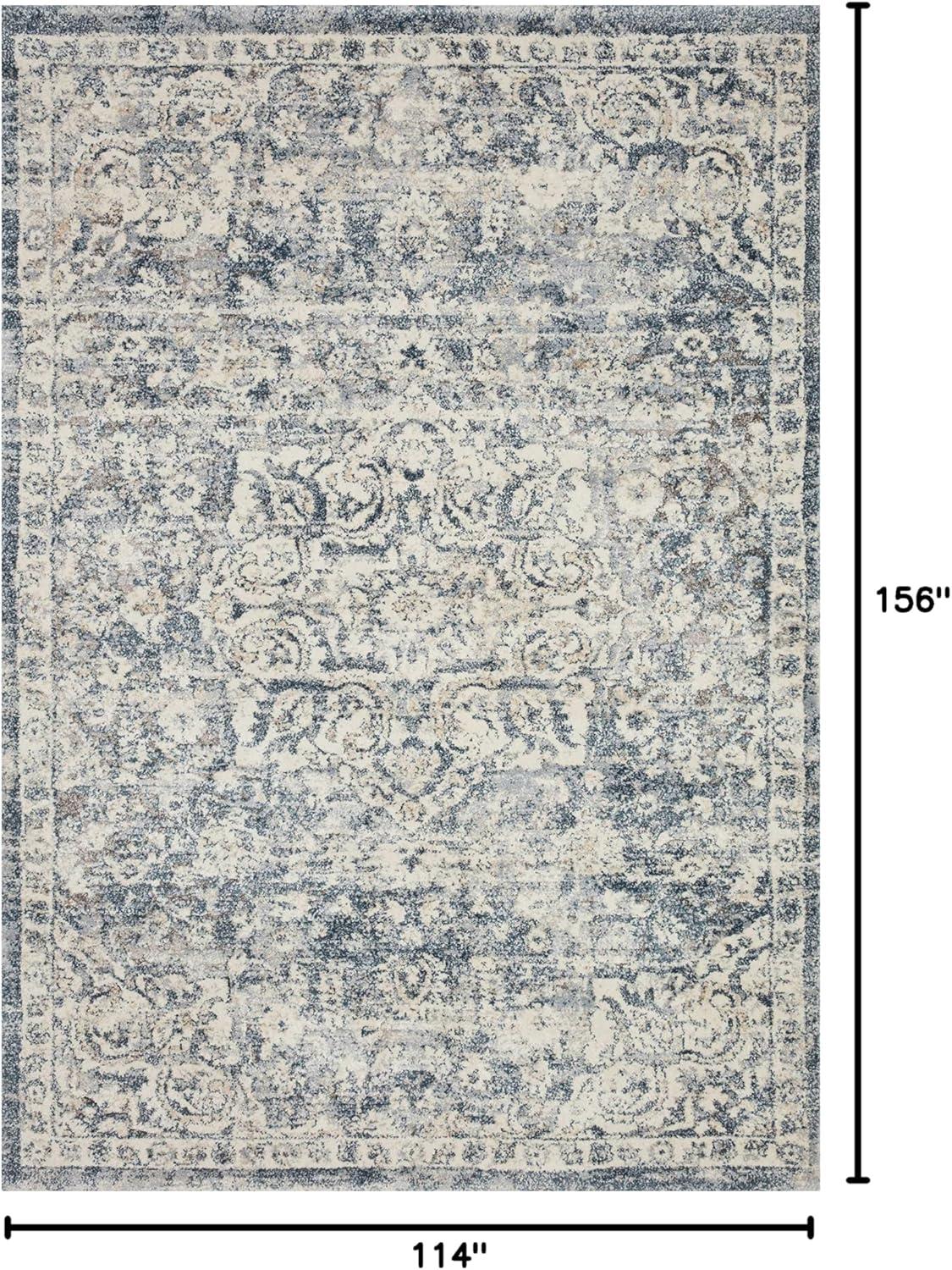 image:imageLoloi Theory 53 x 78 Area Rug in IvoryBlue Neutral Area Rug for Any Room HighTraffic Rug Easy Clean Soft Rug for Living Room Bedroom Dining Area Home OfficeIvory Blue