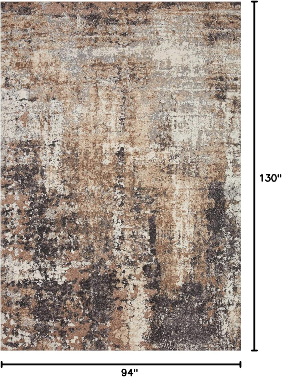 image:imageLoloi Theory 53 x 78 Area Rug in IvoryBlue Neutral Area Rug for Any Room HighTraffic Rug Easy Clean Soft Rug for Living Room Bedroom Dining Area Home OfficeLight Browngray