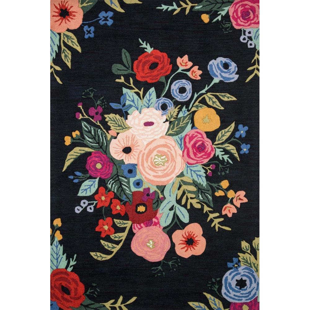 image:imageLoloi Rifle Paper Co Les Fleurs BlushMulti 50 x 76 Area RugBlack  Multi