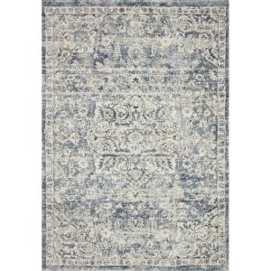Loloi Theory 5′-3″ x 7′-8″ Area Rug in Ivory/Blue – Neutral Area Rug for Any Room, High-Traffic Rug, Easy Clean Soft Rug for Living Room, Bedroom, Dining Area, Home Office(Ivory / Blue)