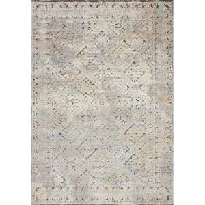 Loloi Theory 5′-3″ x 7′-8″ Area Rug in Ivory/Blue – Neutral Area Rug for Any Room, High-Traffic Rug, Easy Clean Soft Rug for Living Room, Bedroom, Dining Area, Home Office(Grey / Sand)