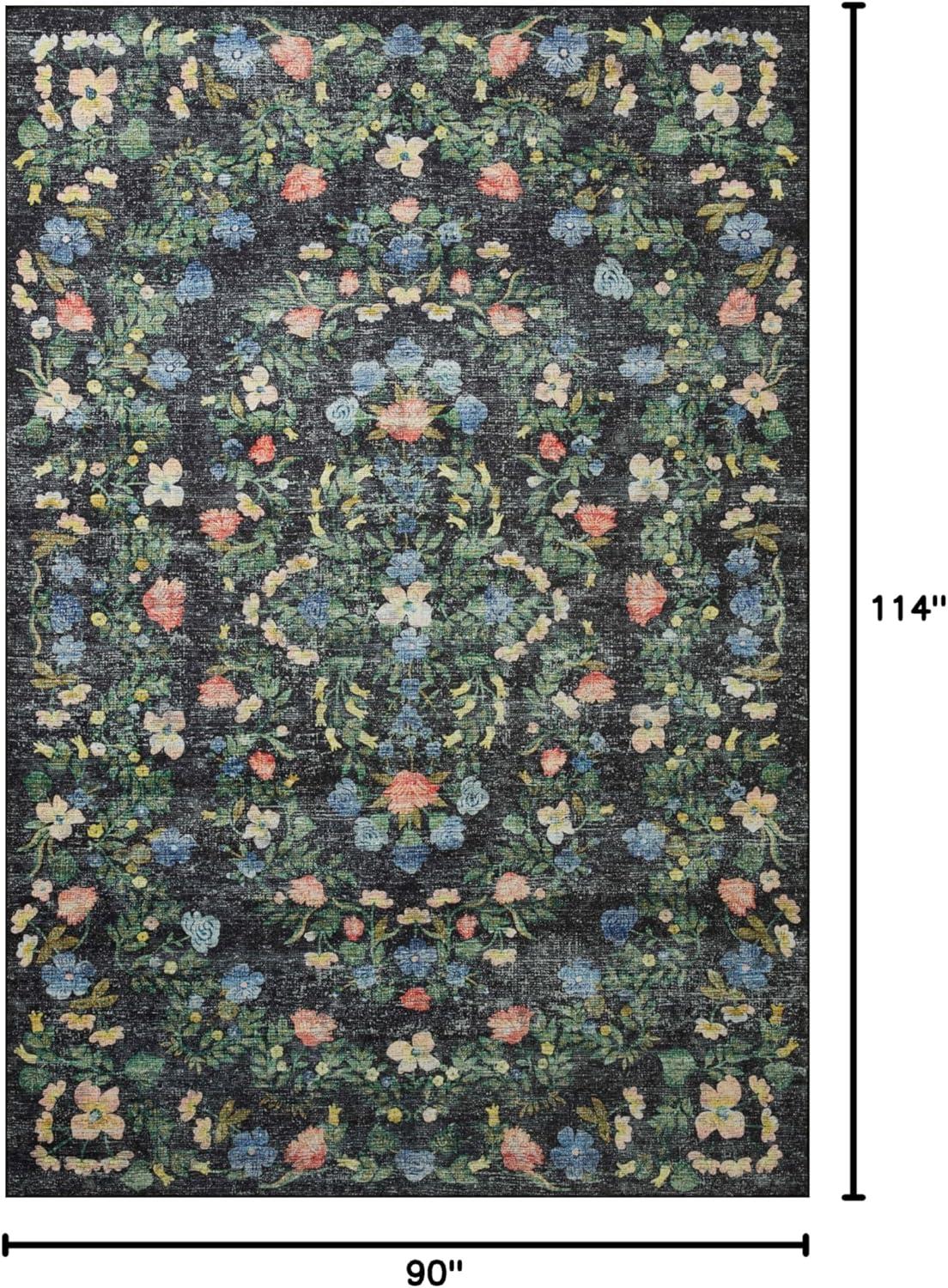 image:imageLoloi Rifle Paper Co Palais RoseSky 39 x 59 Accent RugBlack