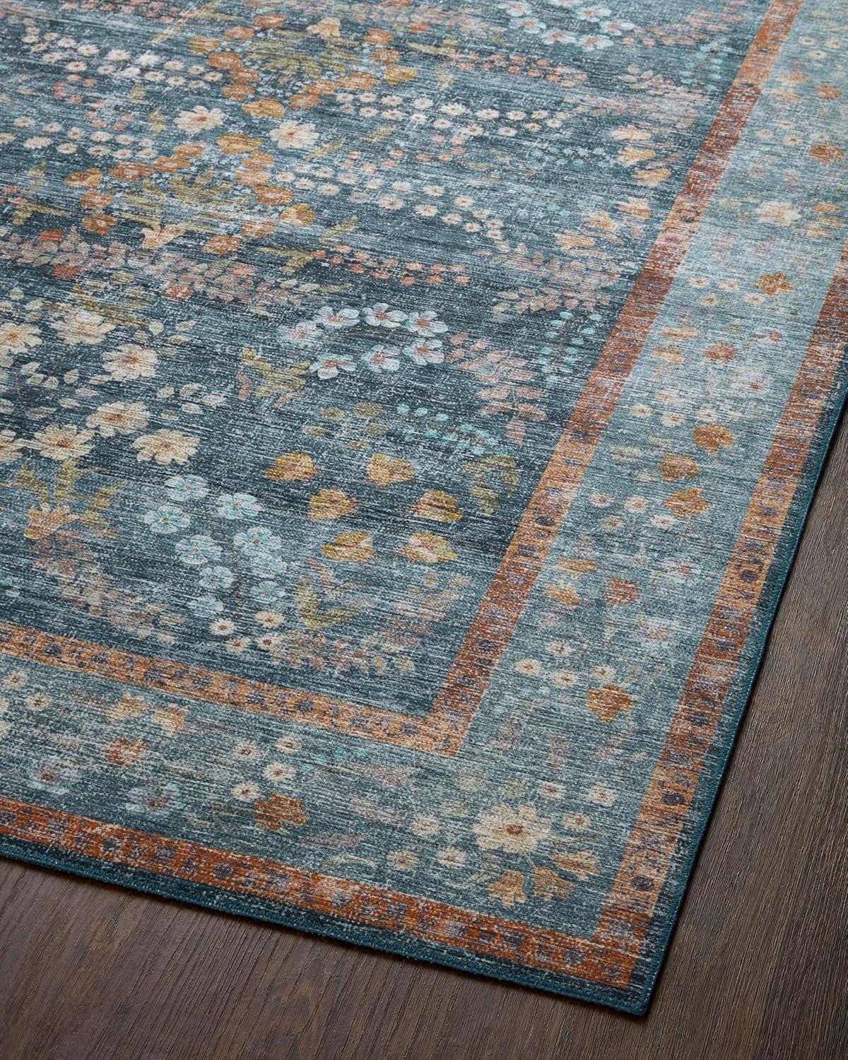 image:imageLoloi Rifle Paper Co Palais RoseSky 39 x 59 Accent RugDark Blue