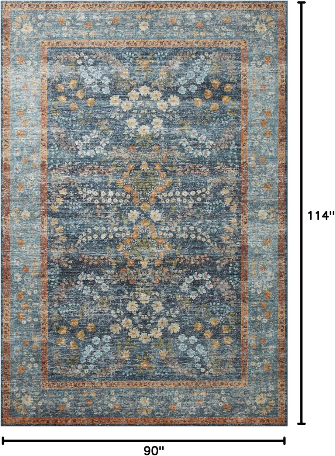 image:imageLoloi Rifle Paper Co Palais RoseSky 39 x 59 Accent RugDark Blue