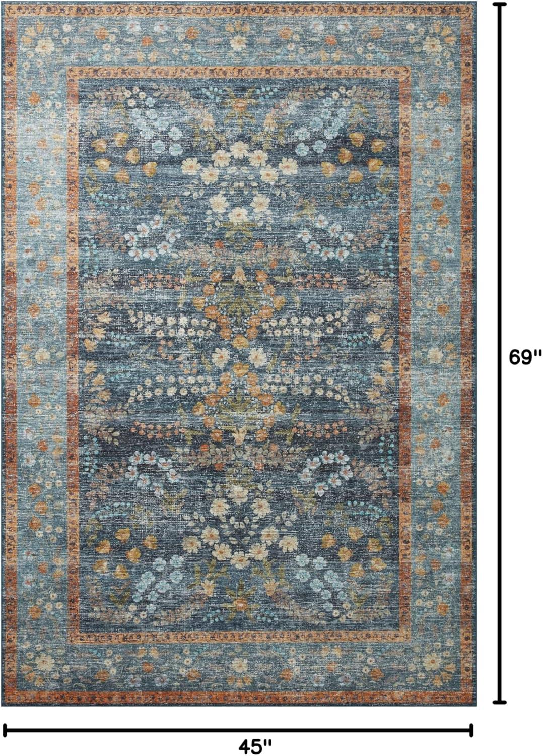 image:imageLoloi Rifle Paper Co Palais RoseSky 39 x 59 Accent RugDark Blue