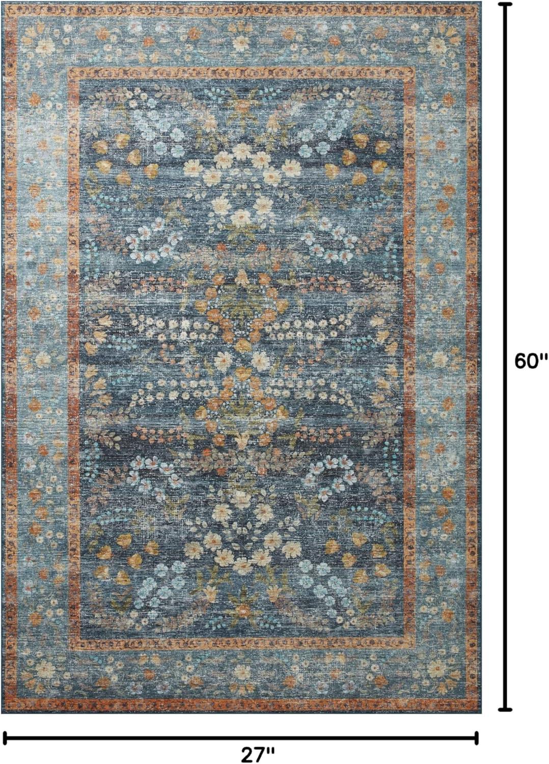 image:imageLoloi Rifle Paper Co Palais RoseSky 39 x 59 Accent RugDark Blue
