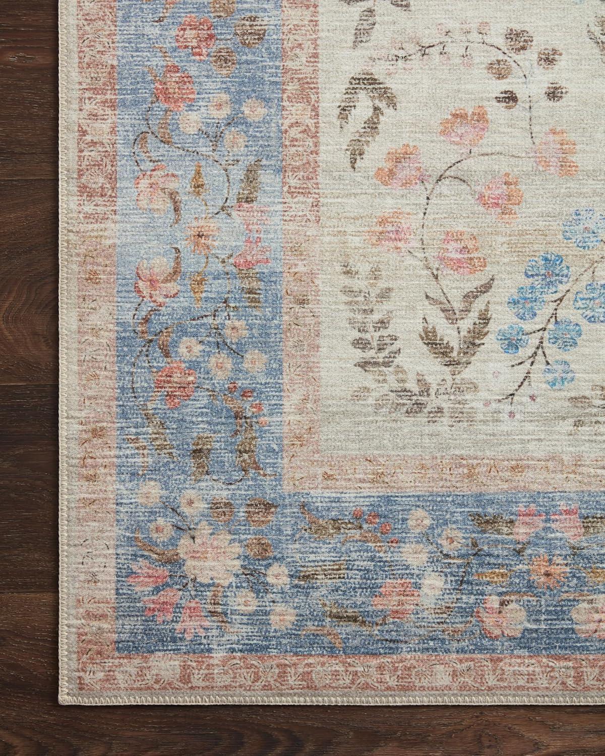 image:imageLoloi Rifle Paper Co Palais RoseSky 39 x 59 Accent RugLt Blue