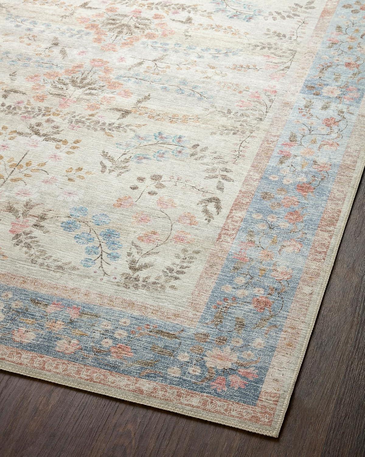 image:imageLoloi Rifle Paper Co Palais RoseSky 39 x 59 Accent RugLt Blue
