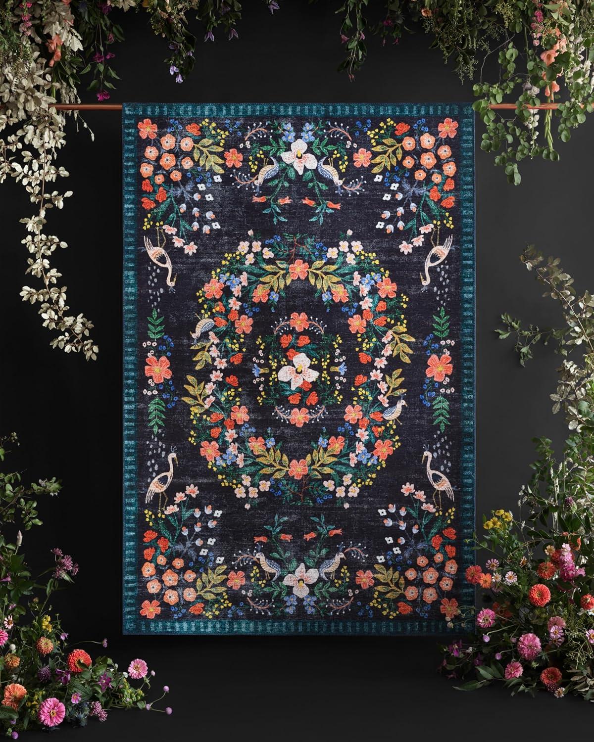 image:imageLoloi Rifle Paper Co Palais RoseSky 39 x 59 Accent RugLt Blue