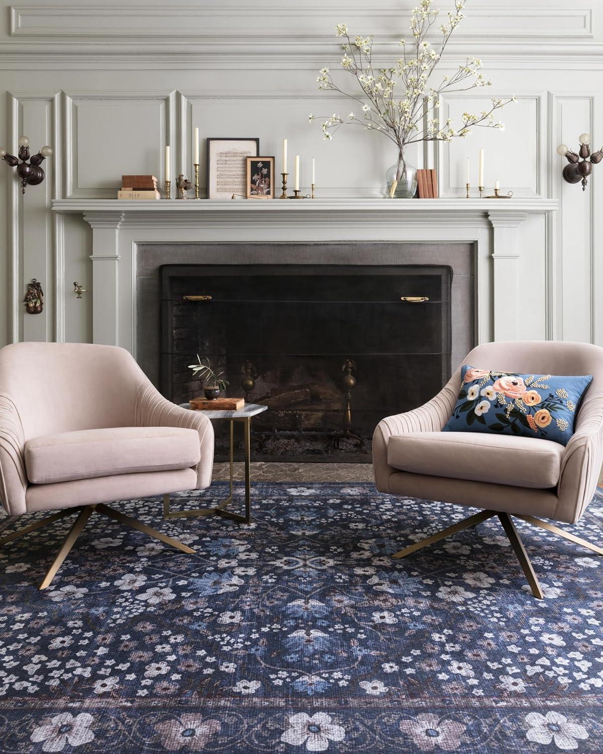image:imageLoloi Rifle Paper Co Palais RoseSky 39 x 59 Accent RugNavy