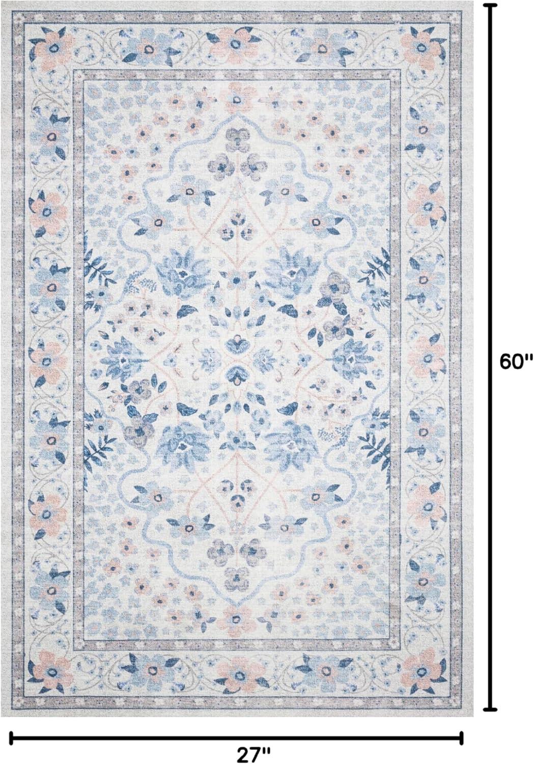 image:imageLoloi Rifle Paper Co Palais RoseSky 39 x 59 Accent RugSnow Sky