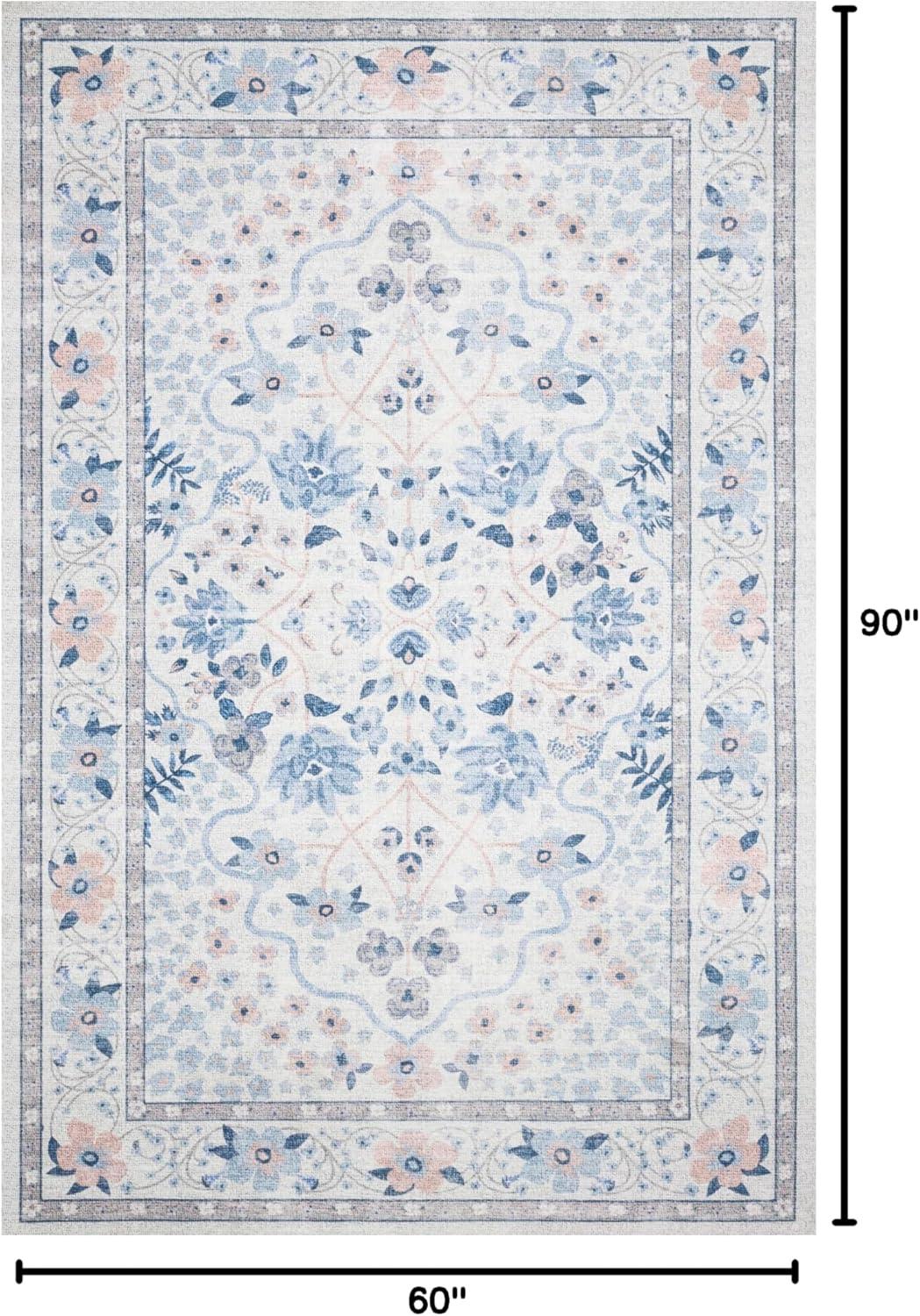 image:imageLoloi Rifle Paper Co Palais RoseSky 39 x 59 Accent RugSnow Sky