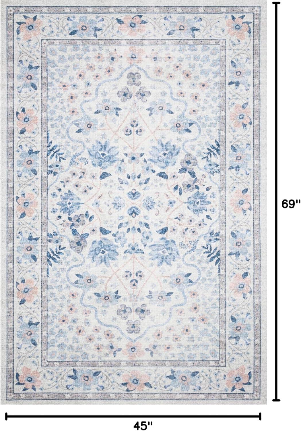 image:imageLoloi Rifle Paper Co Palais RoseSky 39 x 59 Accent RugSnow Sky