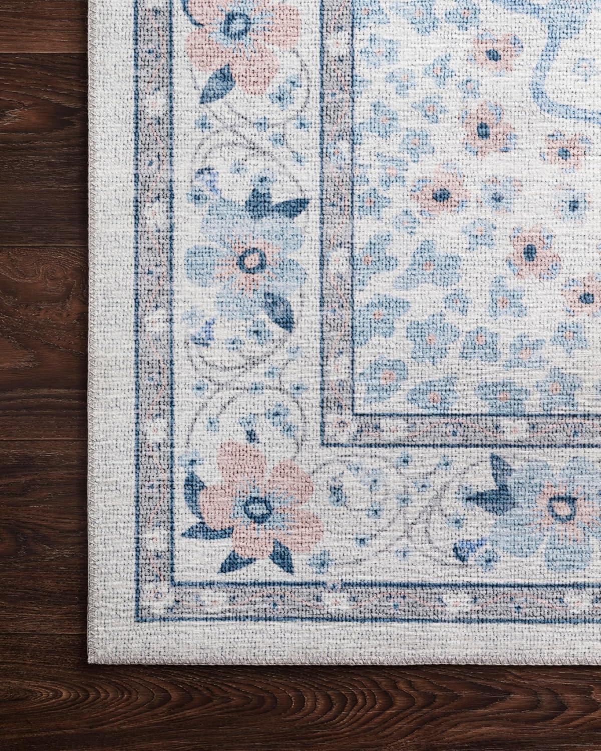 image:imageLoloi Rifle Paper Co Palais RoseSky 39 x 59 Accent RugSnow Sky