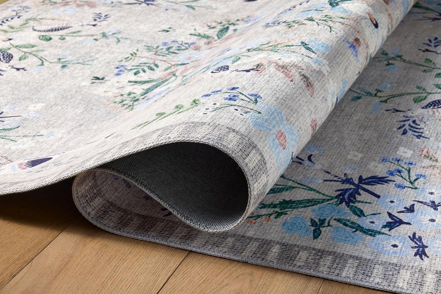 image:imageLoloi Rifle Paper Co Palais RoseSky 39 x 59 Accent RugStone Grey