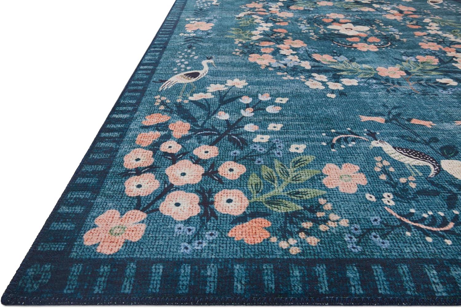 image:imageLoloi Rifle Paper Co Palais RoseSky 39 x 59 Accent RugTeal