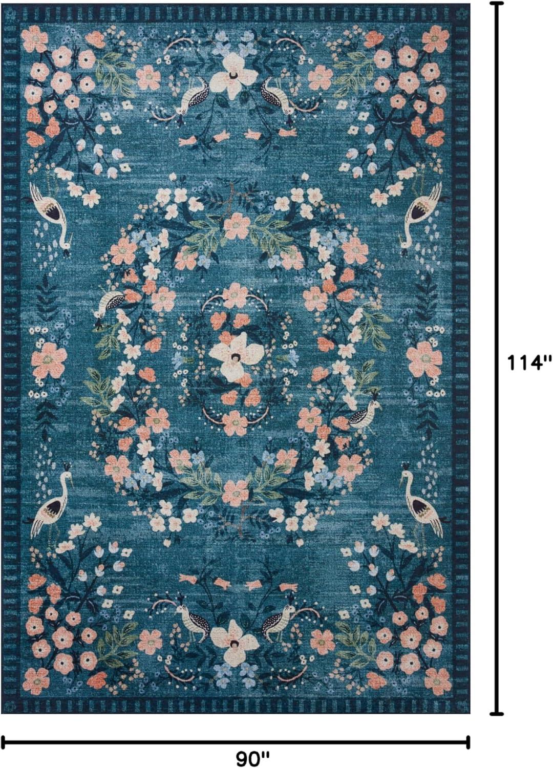 image:imageLoloi Rifle Paper Co Palais RoseSky 39 x 59 Accent RugTeal
