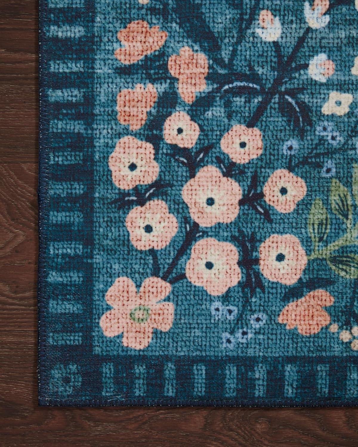 image:imageLoloi Rifle Paper Co Palais RoseSky 39 x 59 Accent RugTeal