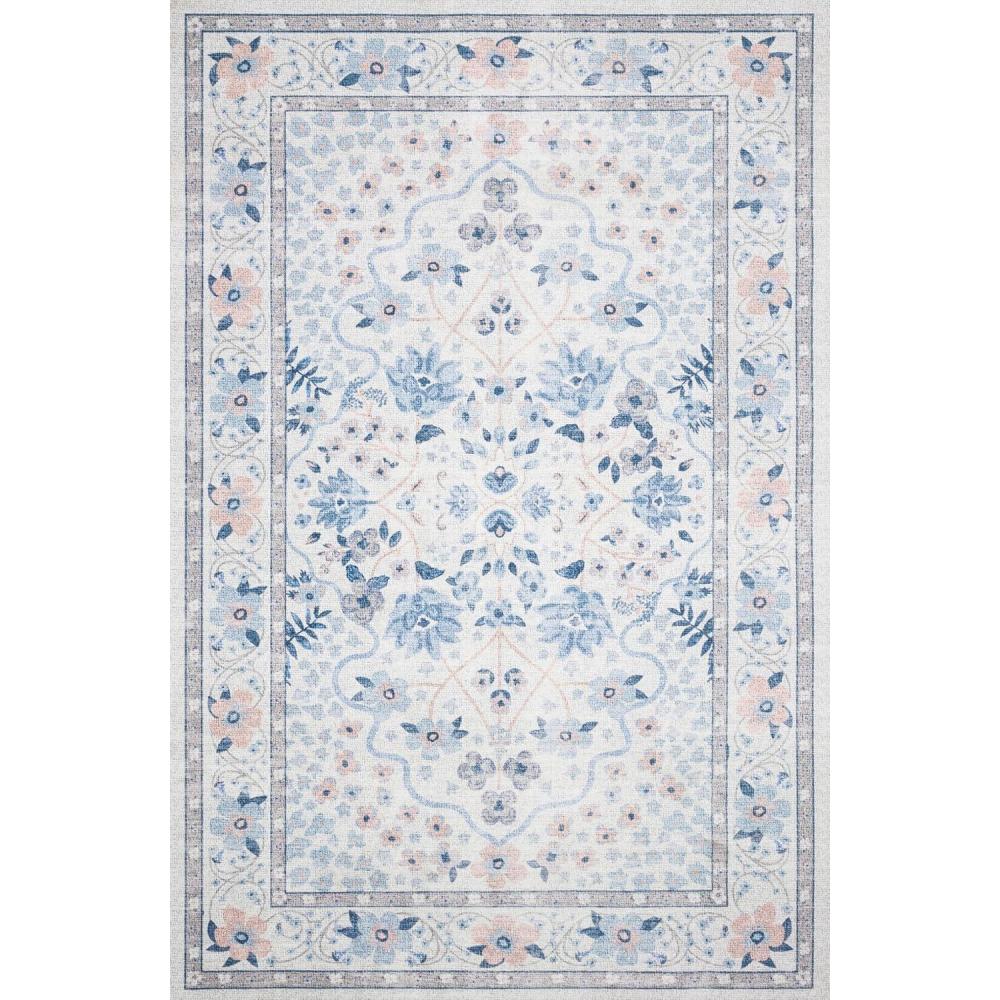 image:imageLoloi Rifle Paper Co Palais RoseSky 39 x 59 Accent RugSnow Sky